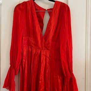Free People Red Jumpsuit